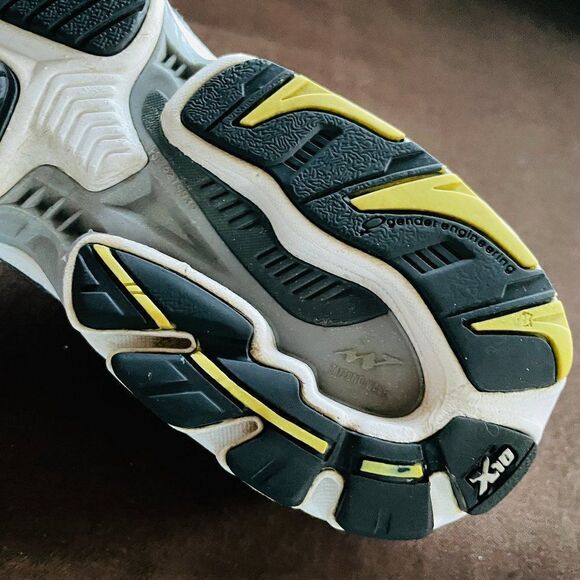 XLNT Mizuno Wave Inspire 6 Vintage Silver White Chartreuse Womens 9 US 40 EU - Picture 9 of 10